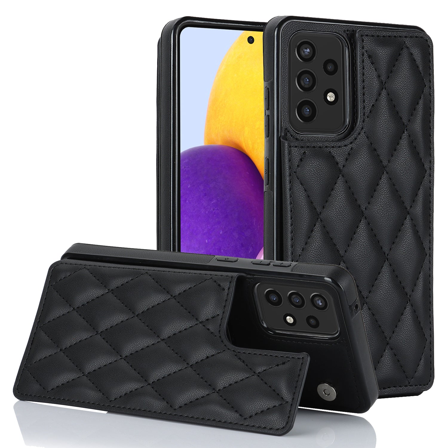 For Samsung Galaxy A52 4G / 5G / A52s 5G RFID Blocking Phone Case Card Holder Leather TPU Kickstand Cover For Samsung Galaxy A52 4G / 5G / A52s 5G RFID Blocking Phone Case Card Holder Leather TPU Kickstand Cover